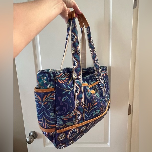 Stylish Blue and Gold Women's Tote Bag - Picture 5 of 16